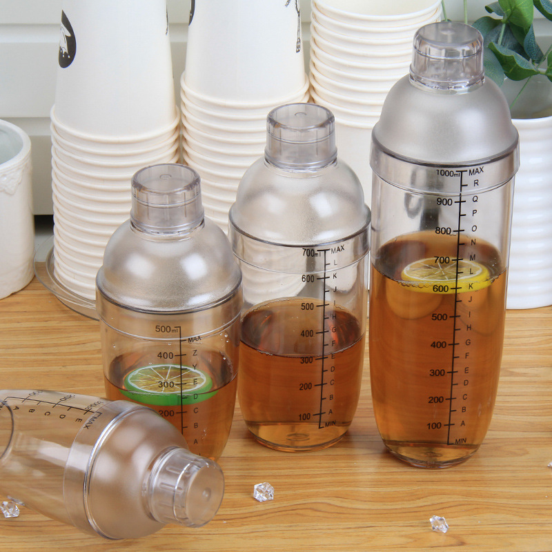 Индивидуальный утолщенный стакан для шейкера из пищевого пластика, ручной лимонный шейкер, барный миксер для молочного чая