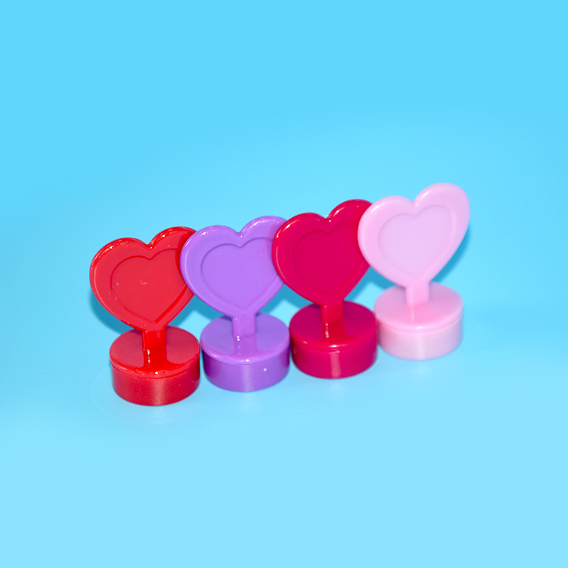 Refillable 4-Color Heart-Shaped Children's Punch Stamp Cartoon Cute Teacher Reward Stamp Planner Stamp Cross-Border Dropshipping