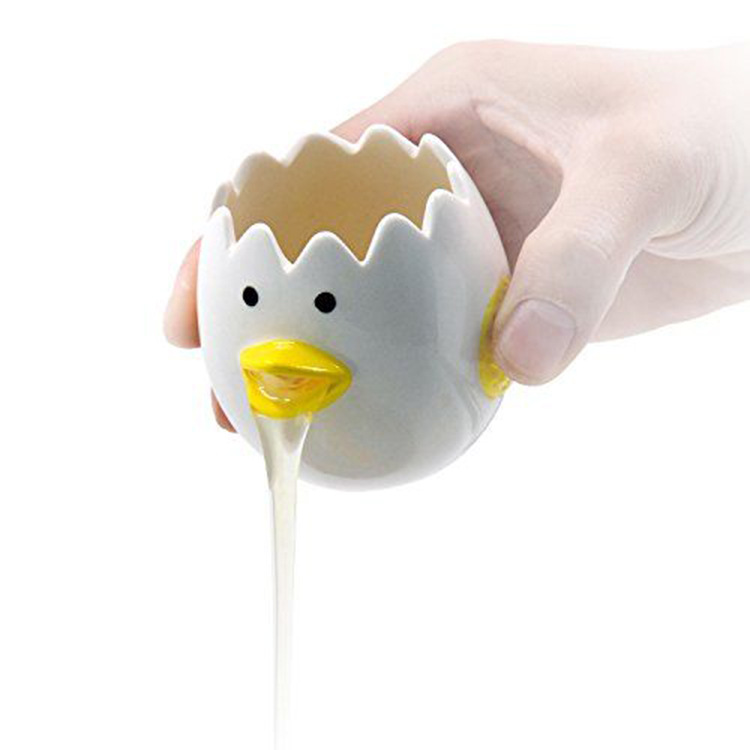 Cute Chick Ceramic Egg White Separator Creative Egg Separator Egg Yolk Protein Separator Filter Baking Tool