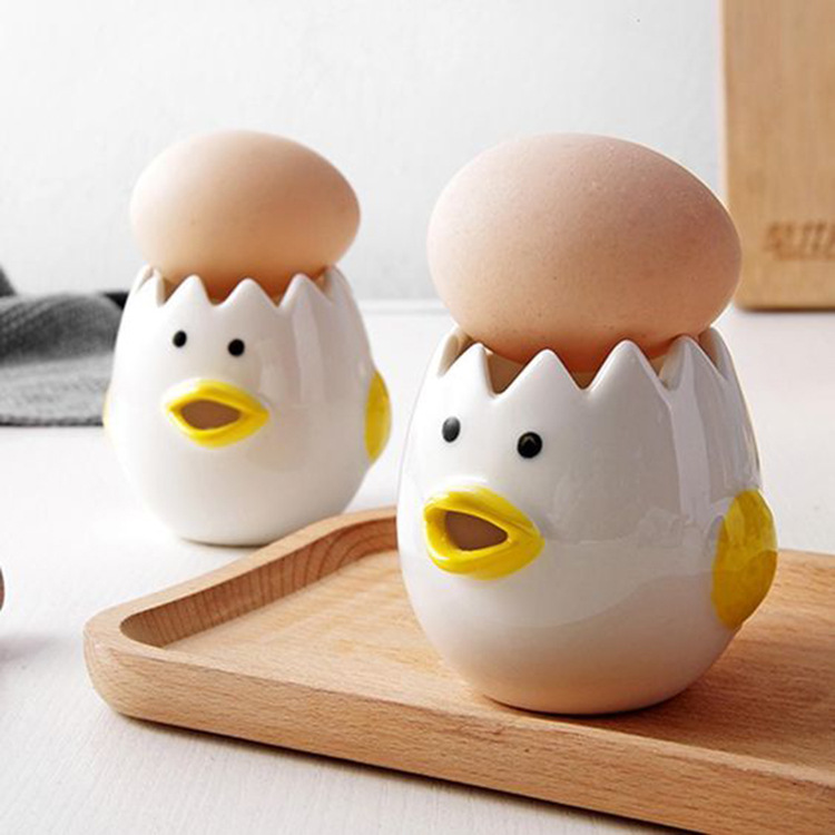 Cute Chick Ceramic Egg White Separator Creative Egg Separator Egg Yolk Protein Separator Filter Baking Tool