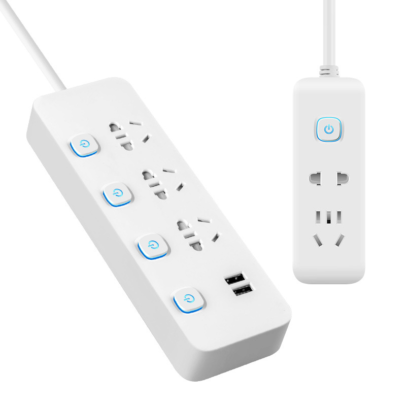 Smart Power Strip with USB Panel, Multi-Port Extension Socket with Cable, Household Gift Power Strip with Safety Protection