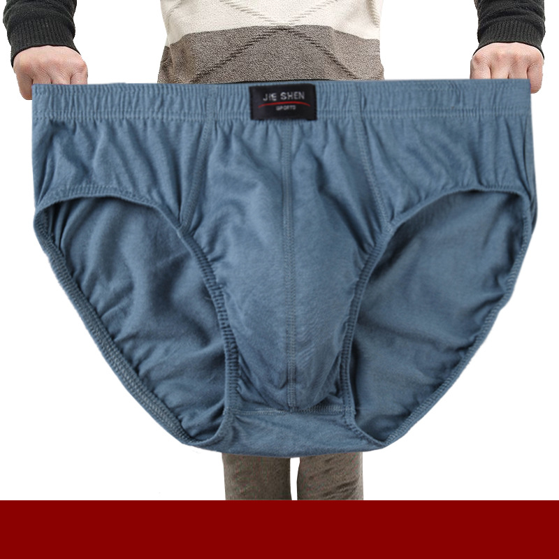 Factory Direct Sales Men's Cotton Underwear Cotton Triangle Mid-Waist Underwear Middle-Aged and Elderly Shorts Large Size Loose Four Seasons Style