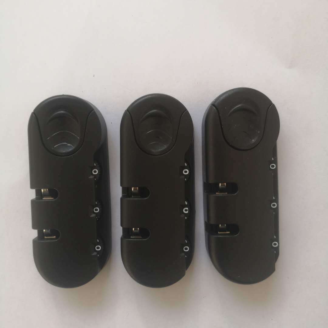 Foreign Trade Luggage Password Lock Manufacturer Wholesale Suitcase Fixed Lock Three-Digit Plastic Simple Accessories Password Lock