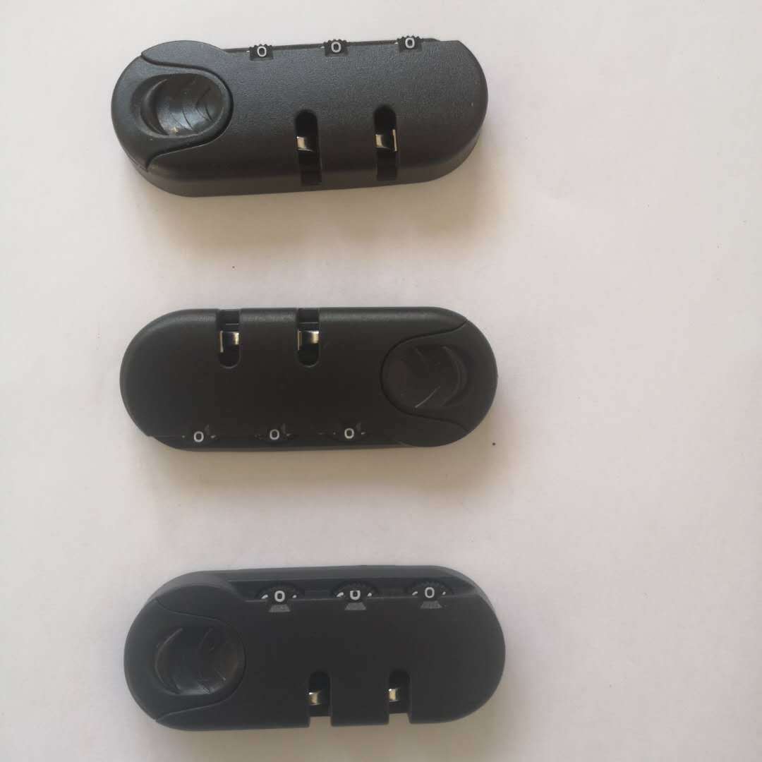 Foreign Trade Luggage Password Lock Manufacturer Wholesale Suitcase Fixed Lock Three-Digit Plastic Simple Accessories Password Lock