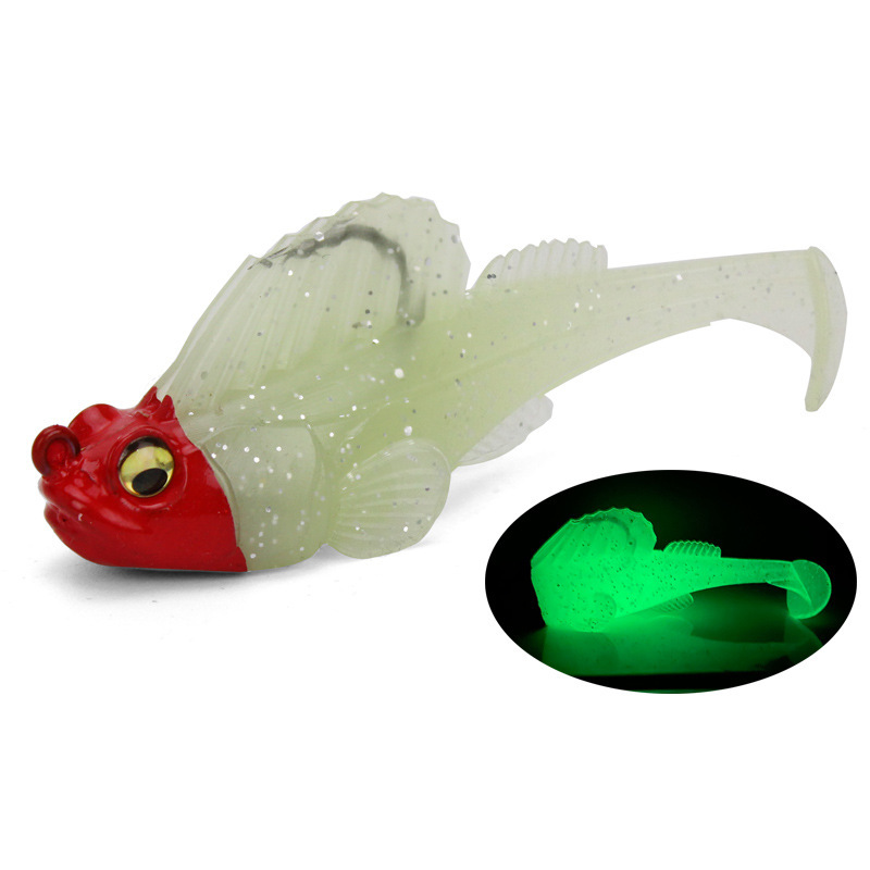 Factory Bionic Luya Bait Package Lead Fish Fake Bait Luminous T-tail Soft Bait Luya Jumping Fish Weihai Wholesale Bionic Bait