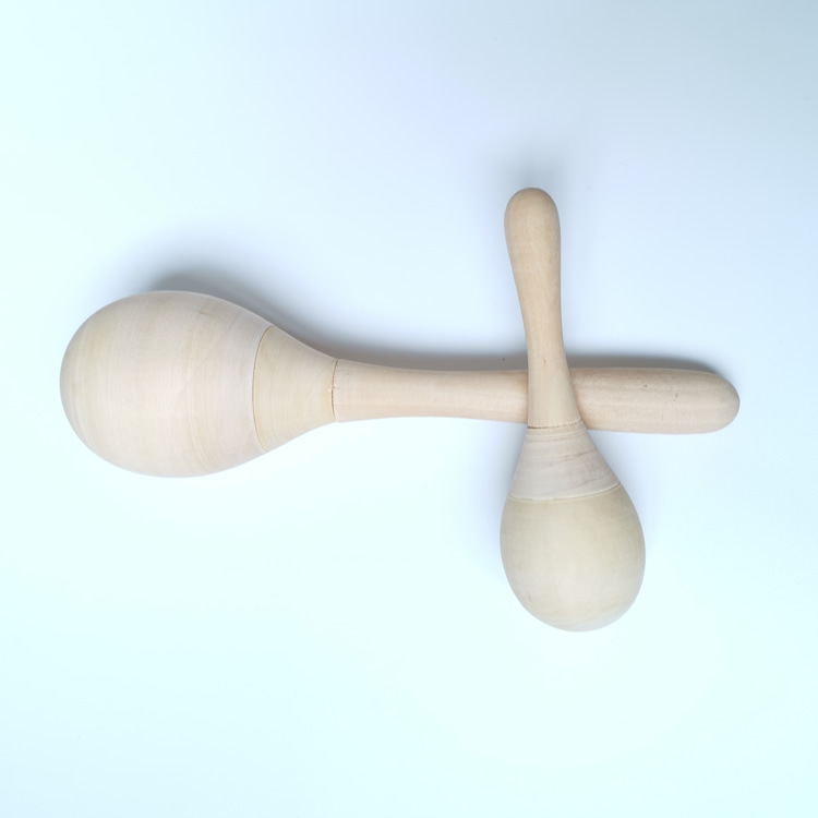 Big Sand Hammer Log Early Childhood Education Wooden Sand Ball Grasp Audio-visual Training Baby Toy Source Manufacturer Orff