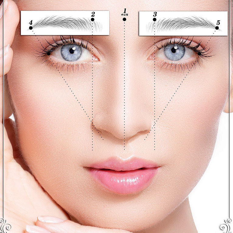 Eyebrow Stickers, Embroidery Stickers, Eyebrow Tattoo 3D Semi-Permanent Waterproof Bionic Eyebrow Tattoo Embroidery Eyebrow Water Transfer Stickers