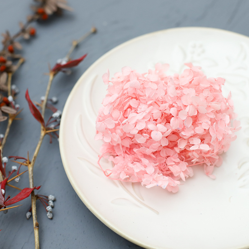 Eternal Flower diy Wholesale Material Preserved Flowers Dried Flower Tower Hydrangea Manufacturers Deliver Class B Hydrangea 2G Pack