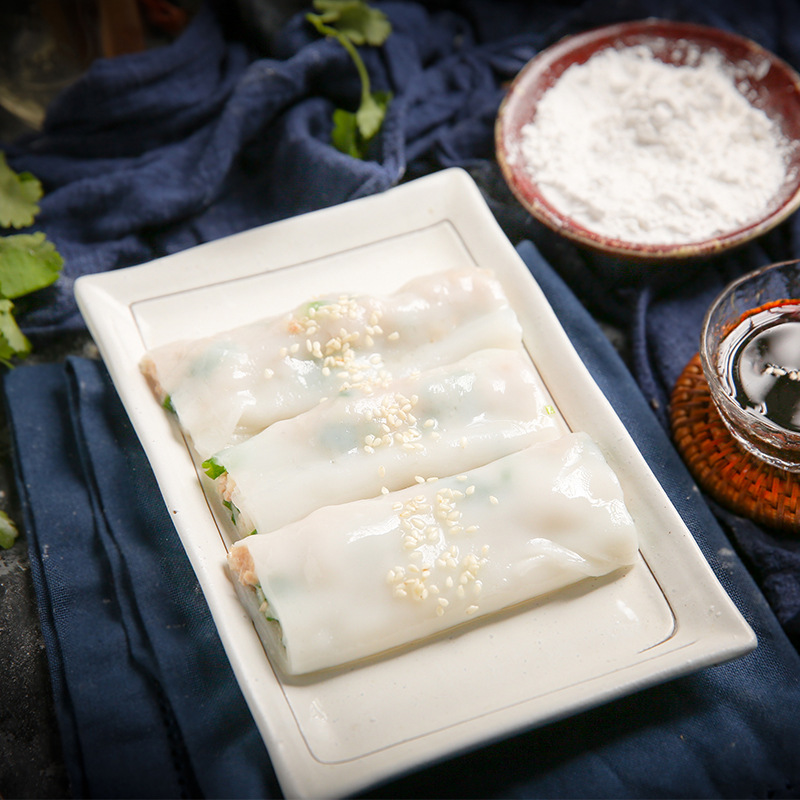 High-Quality and Affordable Bai Sha Brand Rice Noodle Powder for Rice Rolls, Guangdong Style Rice Noodle Powder 500g*20 Packs/Box, Guangdong Specialty