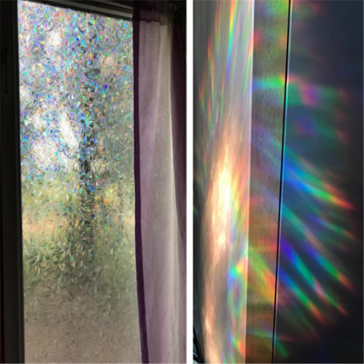 3D laser glue-free electrostatic glass film transparent opaque small ice glass window stickers wholesale electrostatic stickers