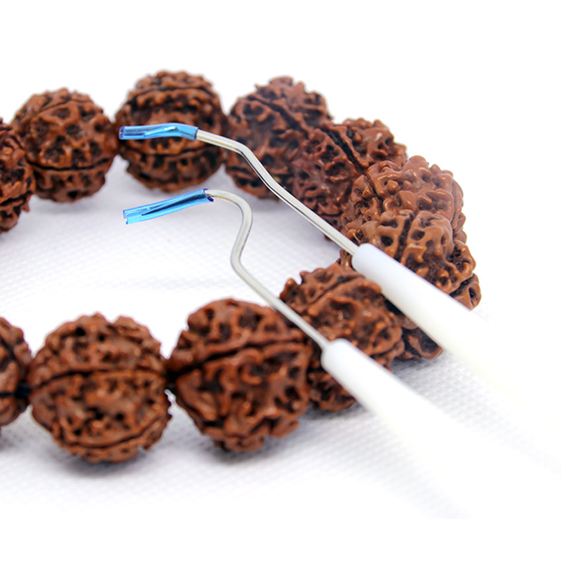 [Factory direct sales] double-headed crochet stainless steel three-way crochet Wenwan Diamond Walnut cleaning needle White