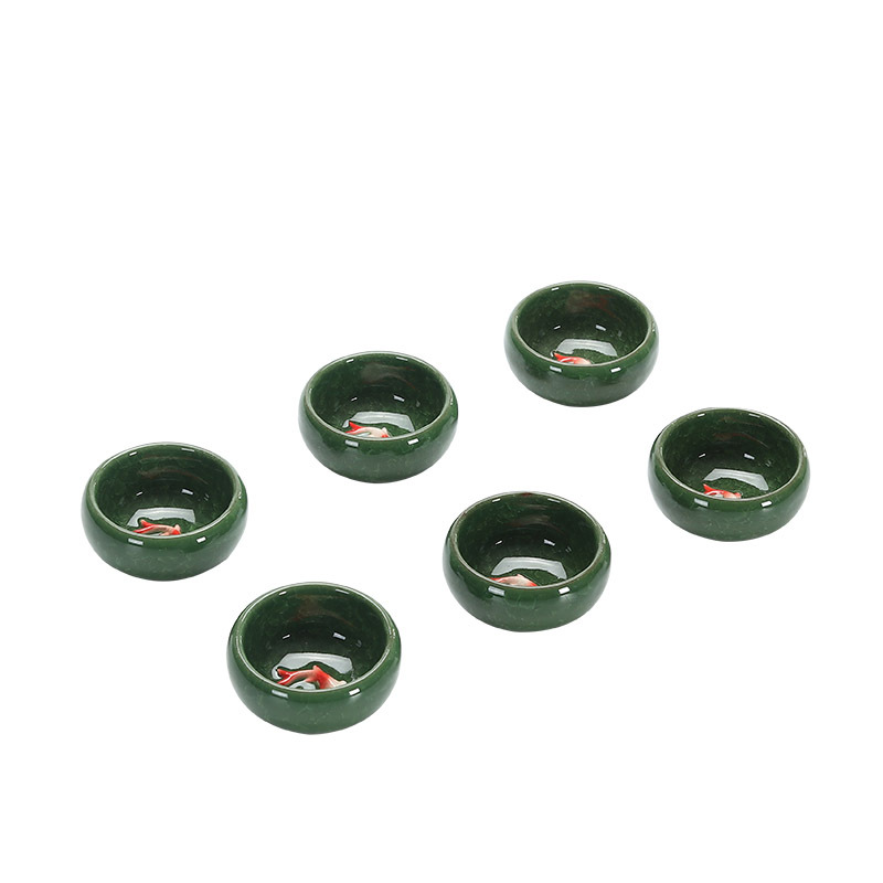 Kiln Ice Crack Fish Cup 46 Ceramic Cup Inventory Clearance Business Activities National Day Mid-Autumn Festival Promotion Gifts
