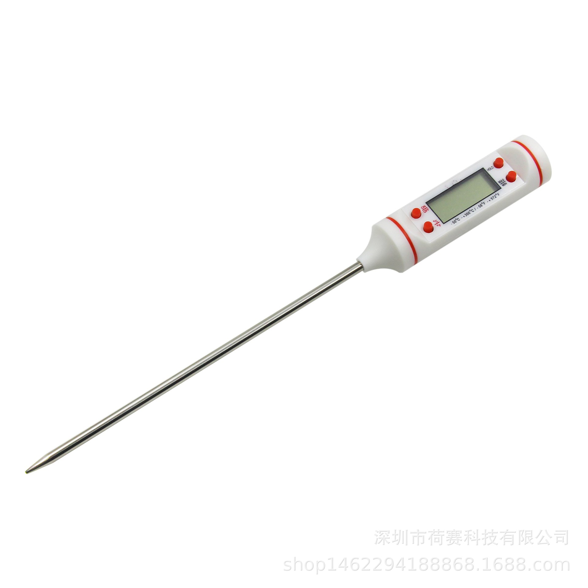 Kitchen Oil Thermometer Barbecue Baking Temperature Measurement Electronic Food Needle Type Liquid Display Bbq Home Black White