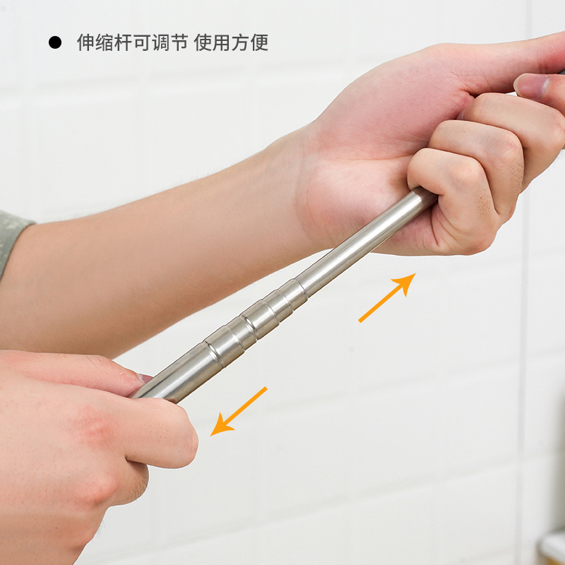 Cross-border hot-selling retractable lengthened gap brush roof dust brush household cleaning artifact bed bottom cleaning dust duster