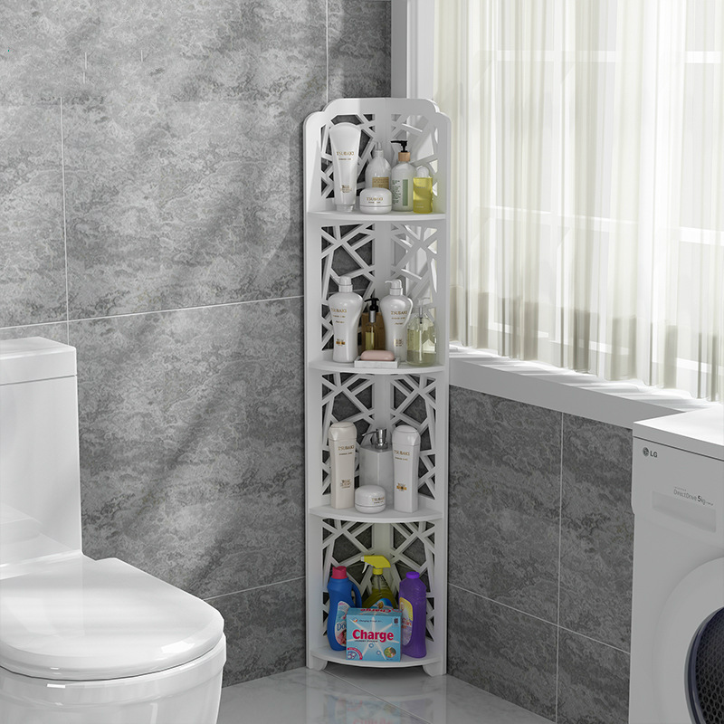 Spot Luyuan Toilet Rack Non-perforated Washstand Toilet Toilet Floor-type Corner Storage Cabinet