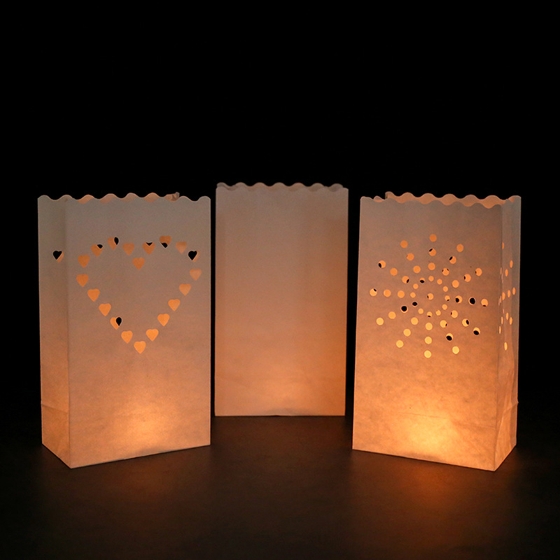 Spot Multi-Style High-Quality Candle Bags, Export Party Decorations, Flame-Retardant Paper Bags, Confession Atmosphere Arrangement Candle Bags