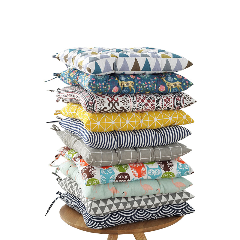 Dropshipping Square Linen Seat Cushion Tatami Seat Cushion Dining Chair Office Children Student Home Chair Cushion Wholesale