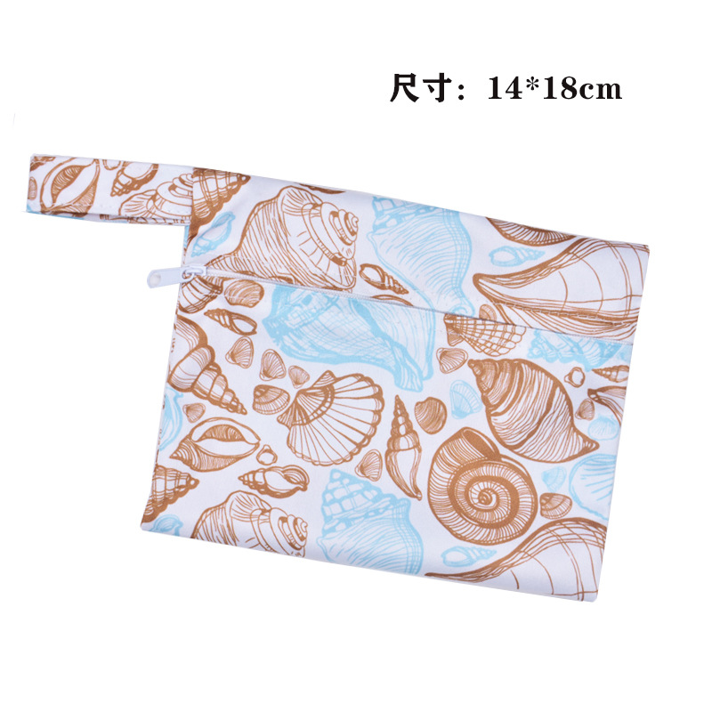 14*18 Washable Diaper Bag Waterproof Breathable Storage Bag Cosmetics Mother and Baby Supplies Sanitary Napkin Storage Bag
