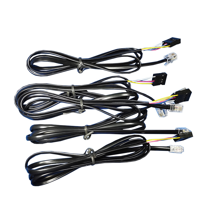 Factory direct DuPont head 2.54 head 4P4C Crystal Head 1.1 meters telephone line four-core telephone cable