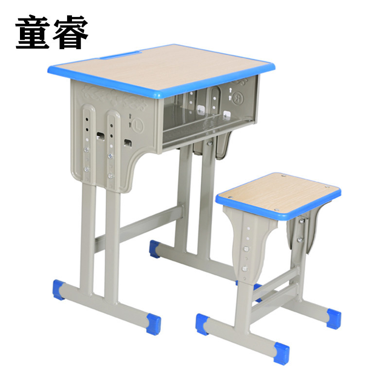 Single and Double Primary and Secondary School Students Tutoring Class Training Institution Lifting Desk Writing Desk School Classroom Desks and Chairs