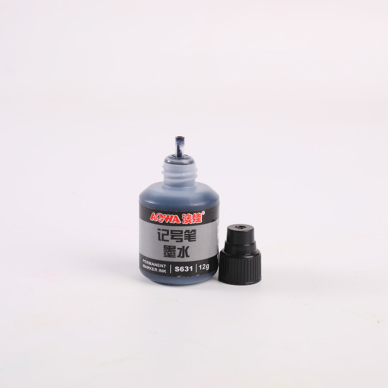 Big head oily marker ink marker ink oily black replenisher 12ml Gou line Pen filling water