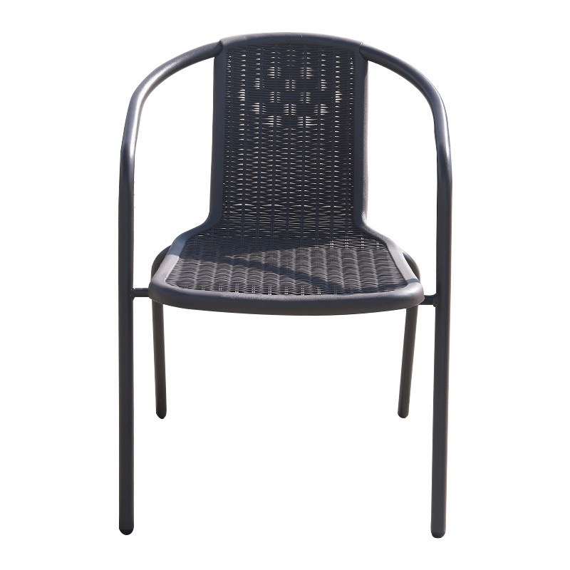 Rattan Chair Outdoor Balcony Leisure Iron Courtyard Chair Outdoor Outdoor Outdoor Garden Backrest Waterproof Rattan Table and Chair Combination