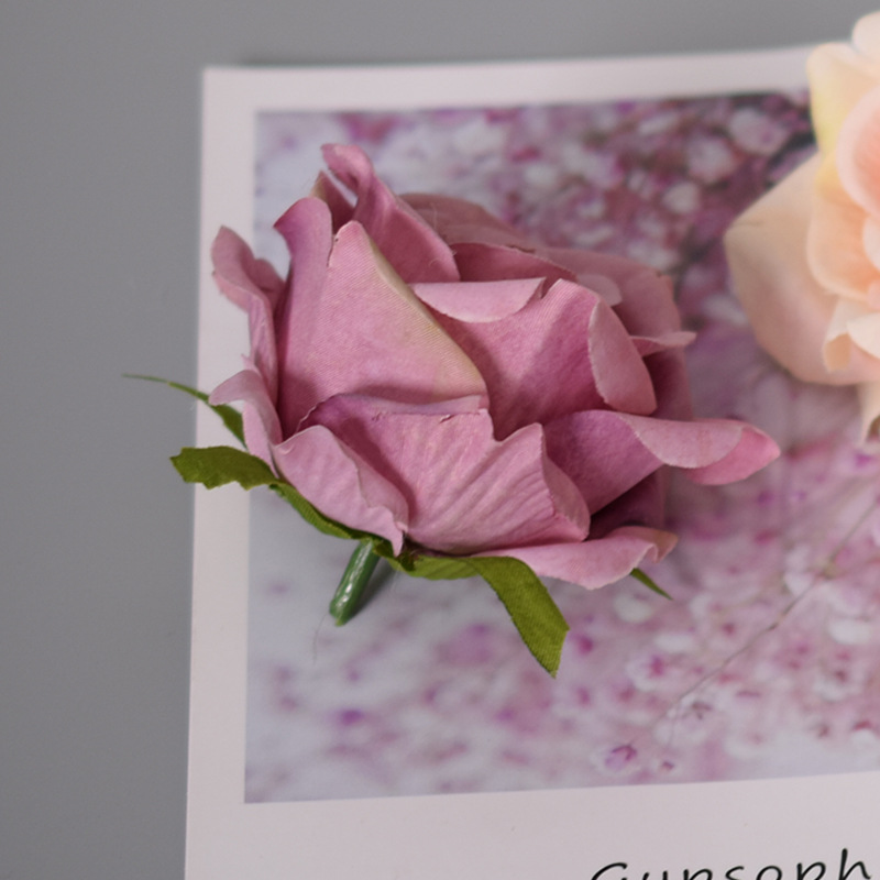 Wedding simulation flower curl angle rose flower head flower fake flower Road lead arch silk flower plant wall simulation Rose head