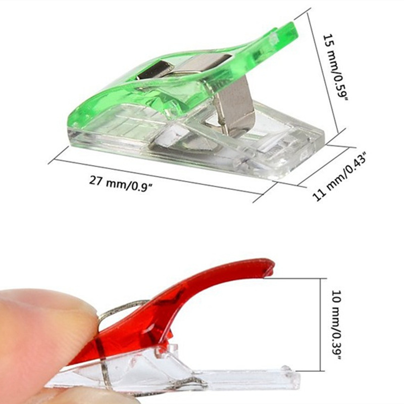 Cross-border white strong transparent mini cute edging patchwork buckle plastic axe scale sewing small clip