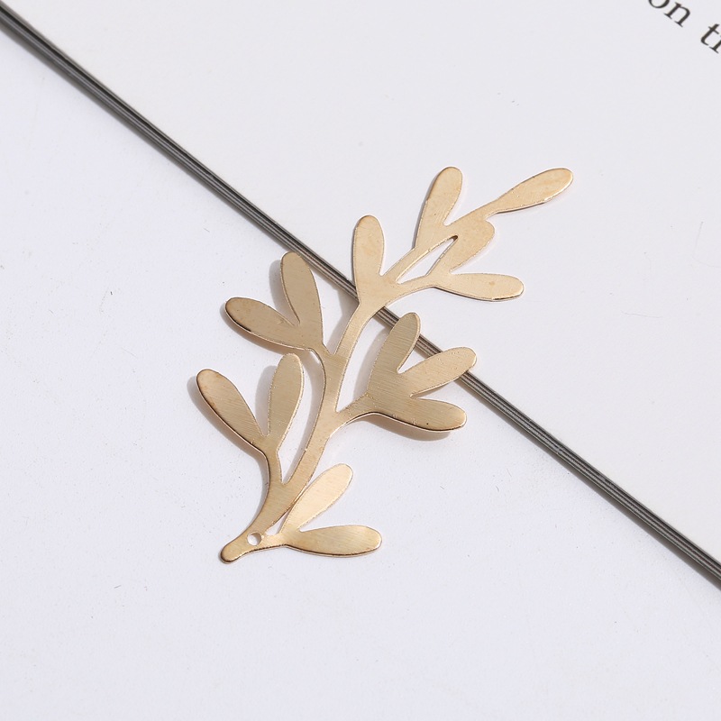 Festive Corsage Fan diy Jewelry Accessories 47*26mm Branches Antique Bridal Headwear Accessories Seaweed Leaves