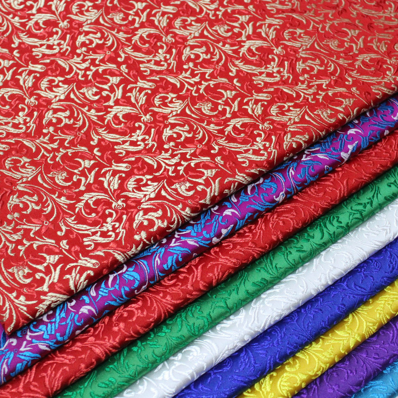 Китайский стиль чонсам одежда для кукол ханфу монгольская мантия ткань декор ручная работа жаккардовая парча атласная ткань с цветами мальта