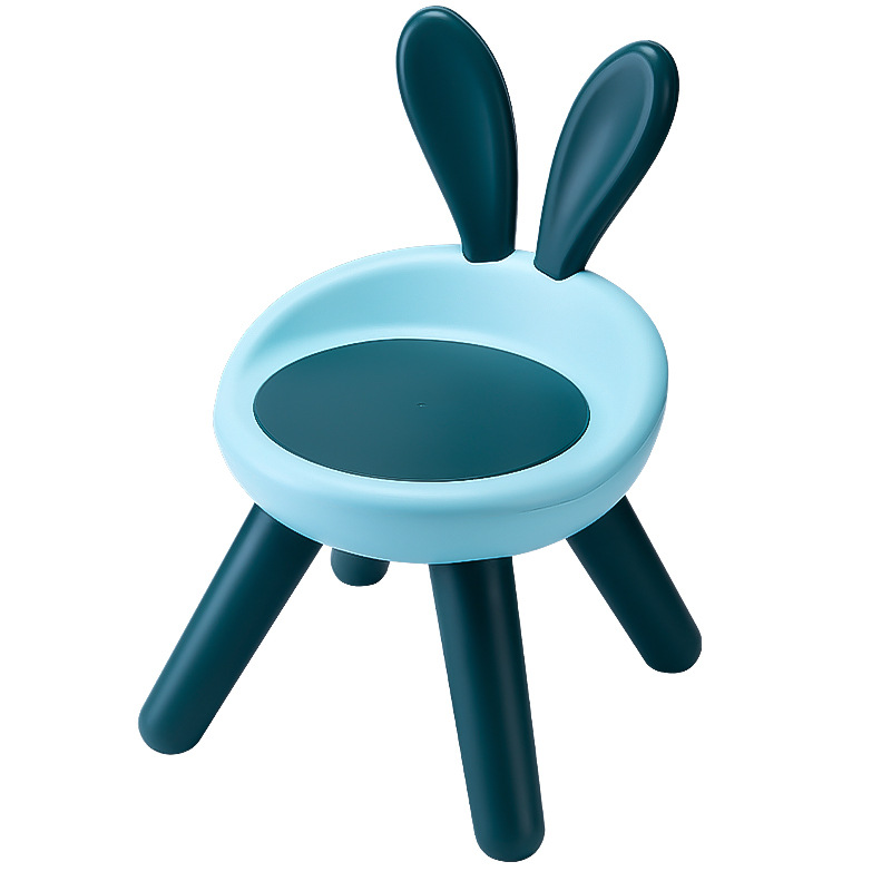Children's Backrest Stool, Kindergarten Baby Plastic Small Chair, Thickened Children's Bunny Stool, Small Stool