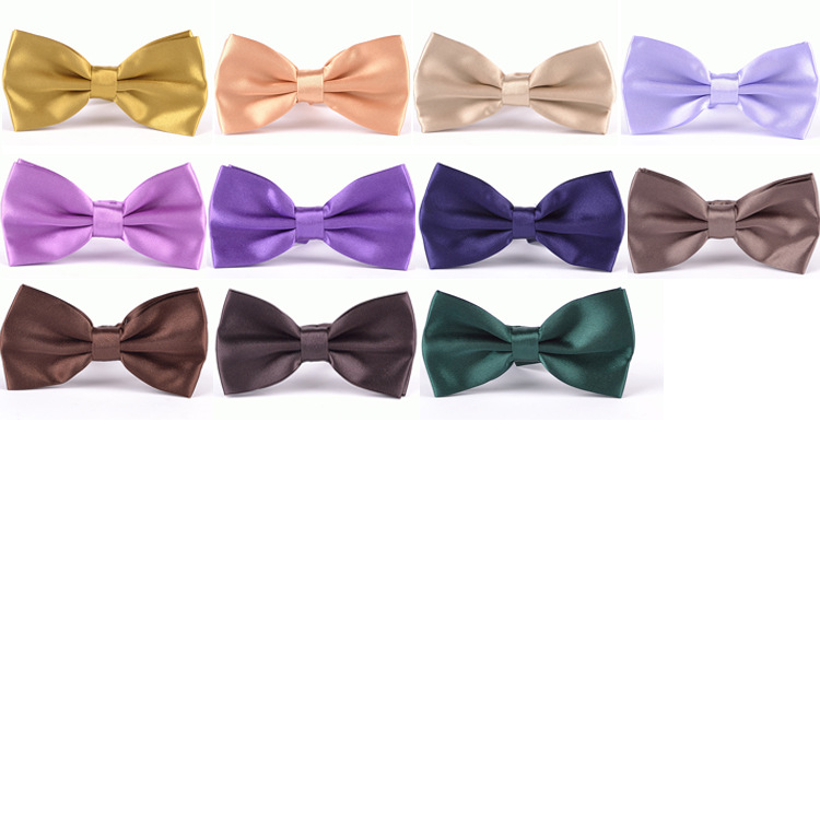 Korean Style Formal Tie Business Gentleman Groom Men's Pure Color Bows Wedding Bows Candy Color