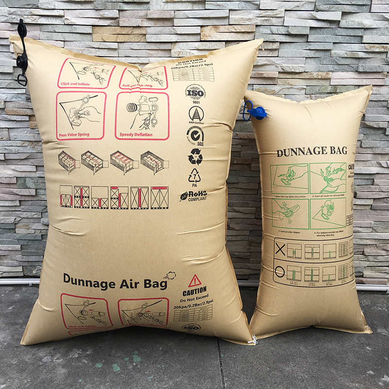 Logistics transportation container container buffer inflatable bag filler express carton filling bag Kraft paper inflatable bag