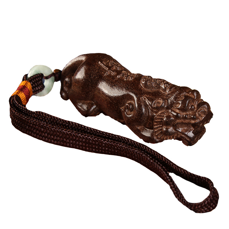 Hot-selling fine wooden Vietnamese agarwood veneer black handle wooden tourist crafts wholesale
