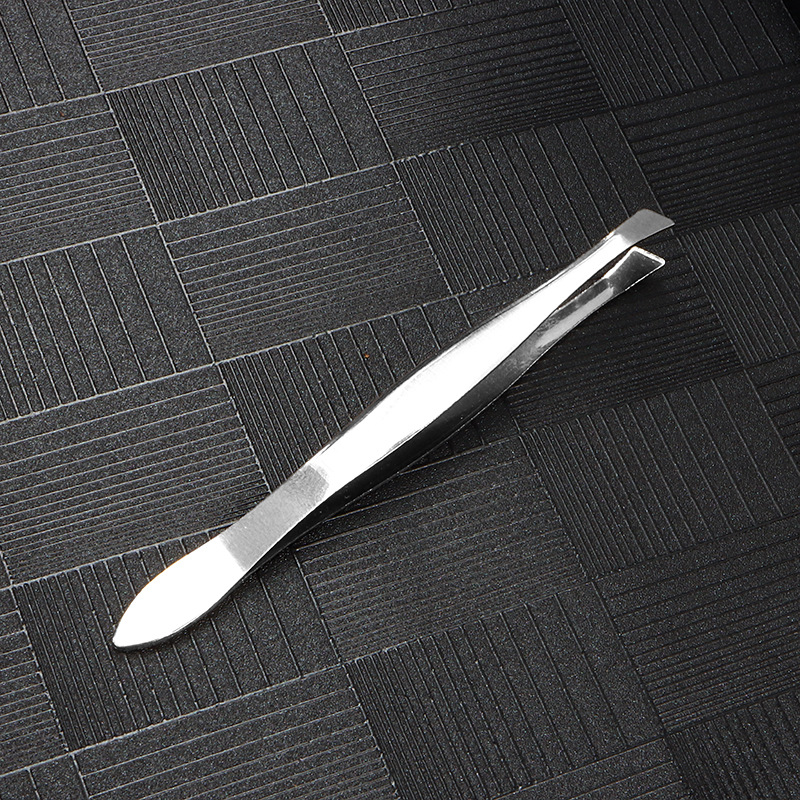 Non-embroidered steel eyebrow clamp tweezers eyebrow trimming clamp oblique mouth eyebrow plucking pliers stall supply