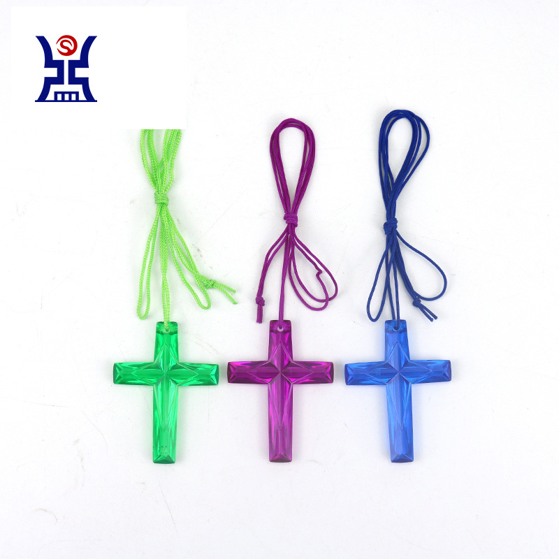 Подвеска в форме креста для детей, игрушки с веревочной цепочкой, многоцветные варианты