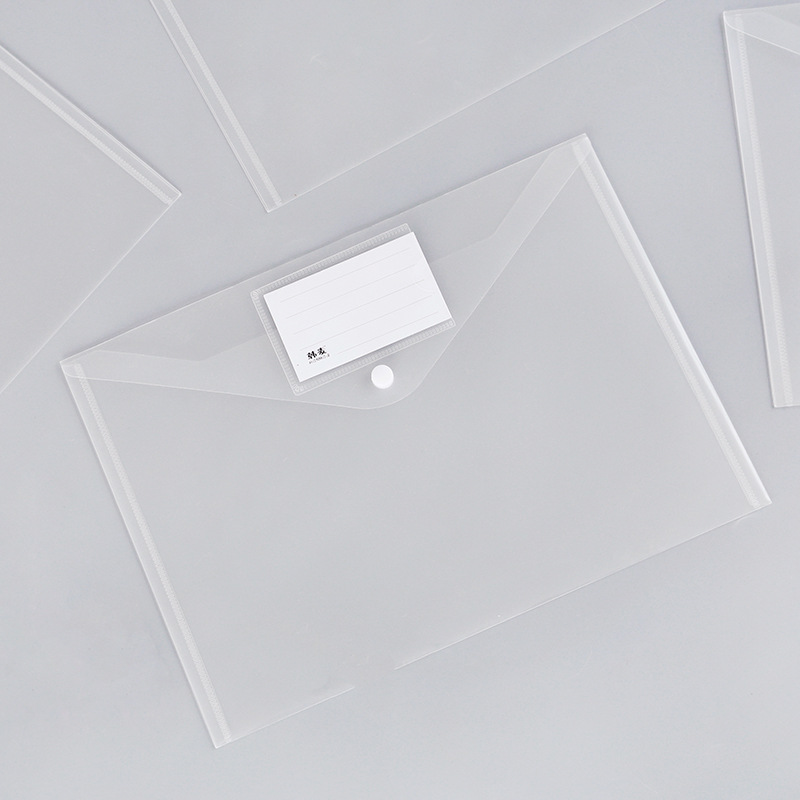 Transparent A4 File Bag Test Paper Storage Bag Student Stationery Subject Classification Bag File Bag Information Folder Pp Waterproof Folder