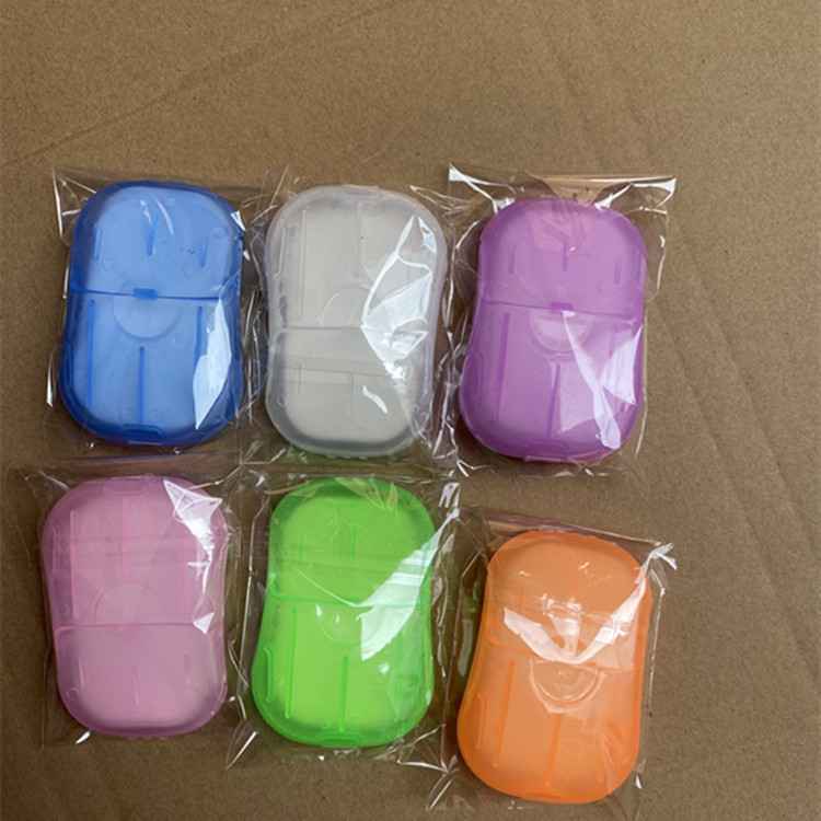 Travel soap piece disposable hand washing piece soap Paper 20 pieces mouse box soap piece cleaning wholesale