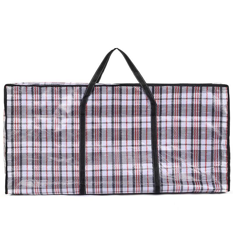 Cross-Border Wholesale Moving Bag Large Capacity Thickened Plaid Packing Bag Laminated Storage Bag Quilt Woven Bag Can Be Shipped on Behalf of