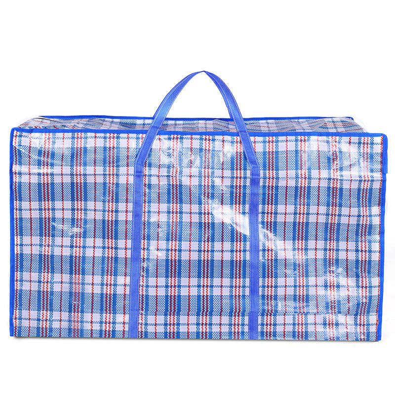 Cross-Border Wholesale Moving Bag Large Capacity Thickened Plaid Packing Bag Laminated Storage Bag Quilt Woven Bag Can Be Shipped on Behalf of