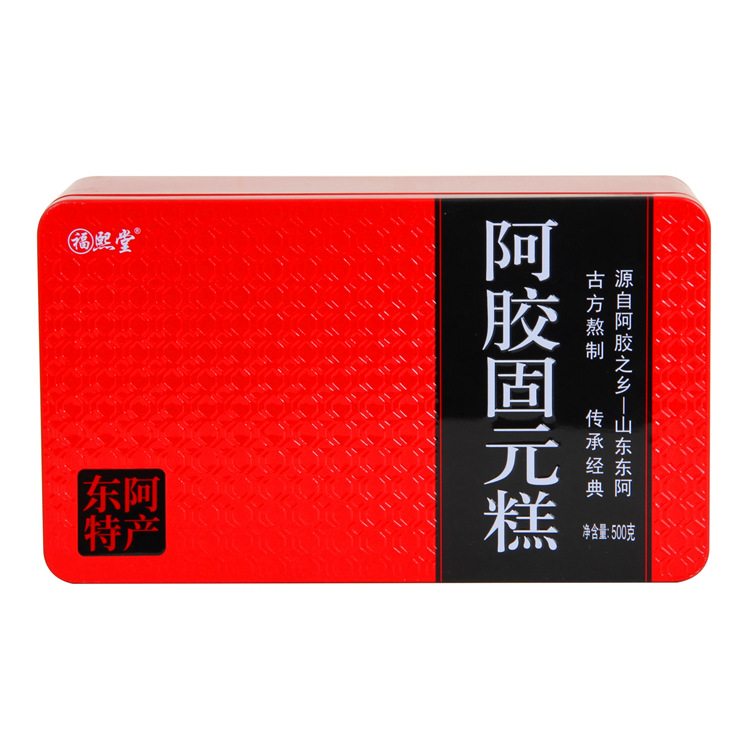 Donga wholesale donkey-hide gelatin cake 500g iron boxed donkey-hide gelatin Shandong origin donkey-hide gelatin block boiled instant solid cream