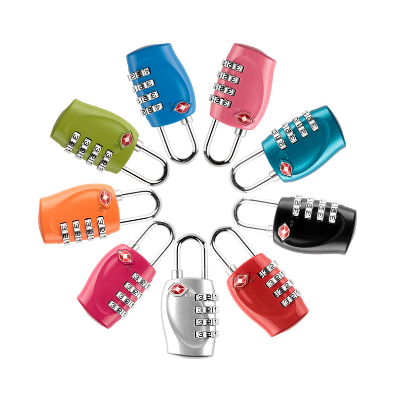 Customs Lock TSA Password Lock Padlock Mini 4-digit Password Lock TSA330 Customs Padlock Black in stock