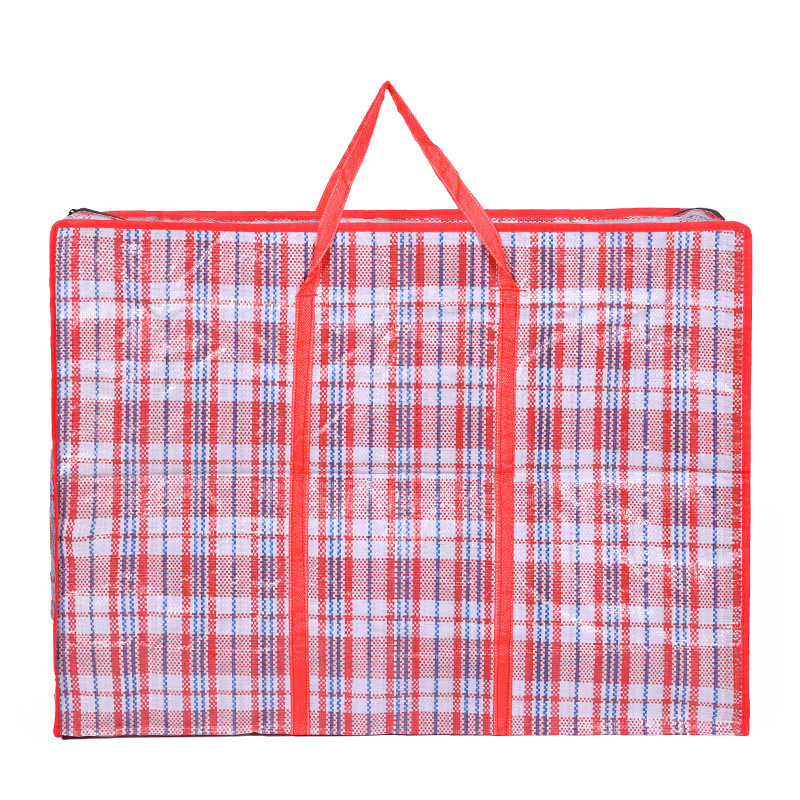 Cross-Border Wholesale Moving Bag Large Capacity Thickened Plaid Packing Bag Laminated Storage Bag Quilt Woven Bag Can Be Shipped on Behalf of