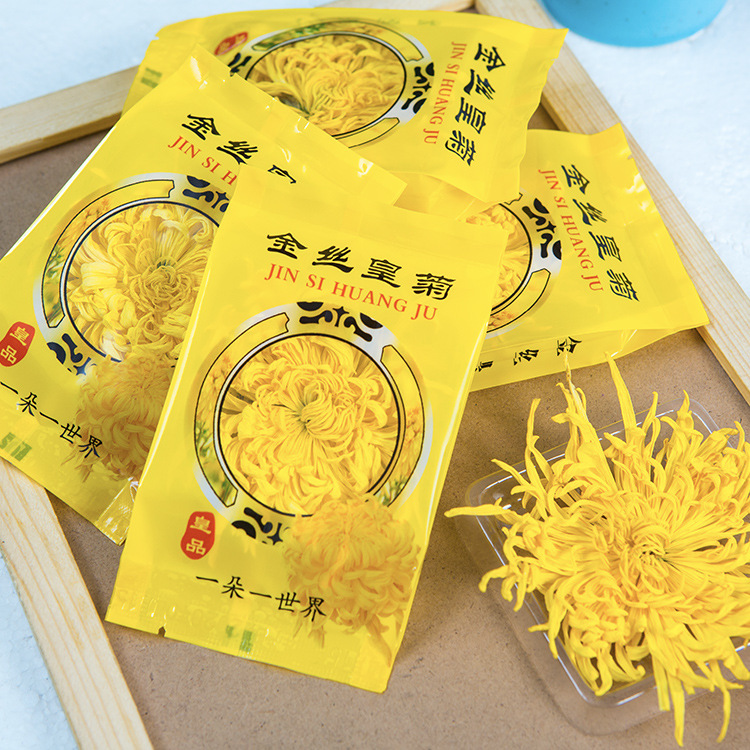 Place of origin direct sales golden silk yellow chrysanthemum one Cup chrysanthemum tea herbal tea bag wholesale large quantity and excellent price