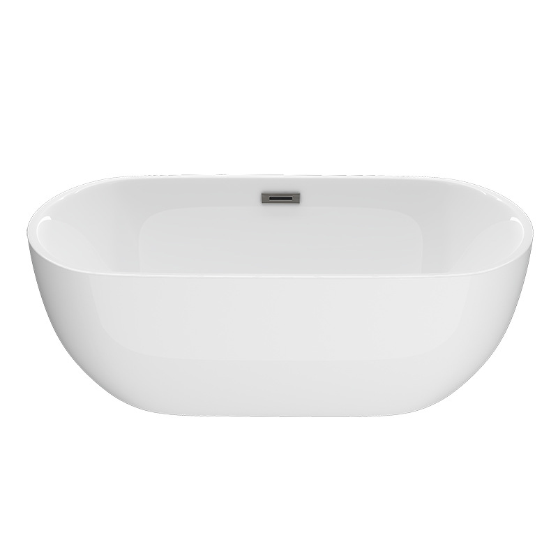Foshan Factory Directly Supply Large, Medium and Small Household Oval Acrylic Bathtub Hotel Engineering Bathtub QT-088