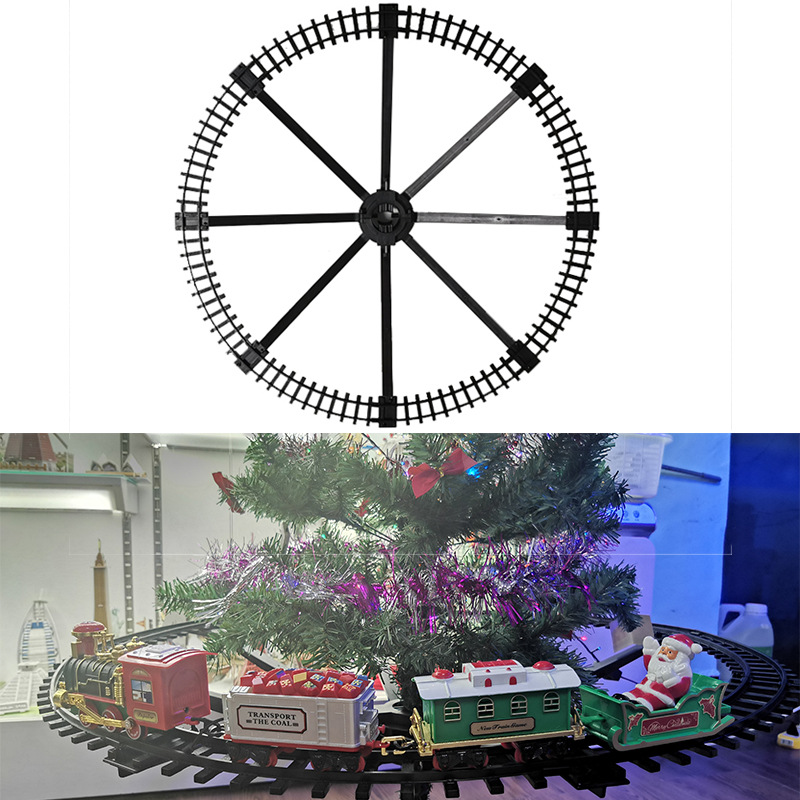 Simulation of classical steam car electric Christmas rail car train with vocal lights can hang Christmas Tree Toys