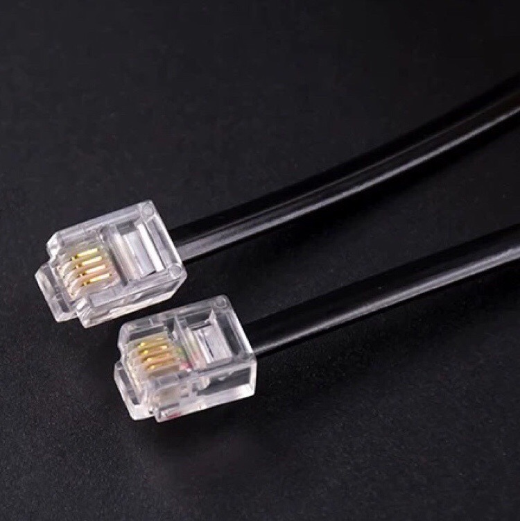 Telephone line 2-core 4-core extension line finished telephone line RJ11 fixed telephone connection line 6P2C/6P4C