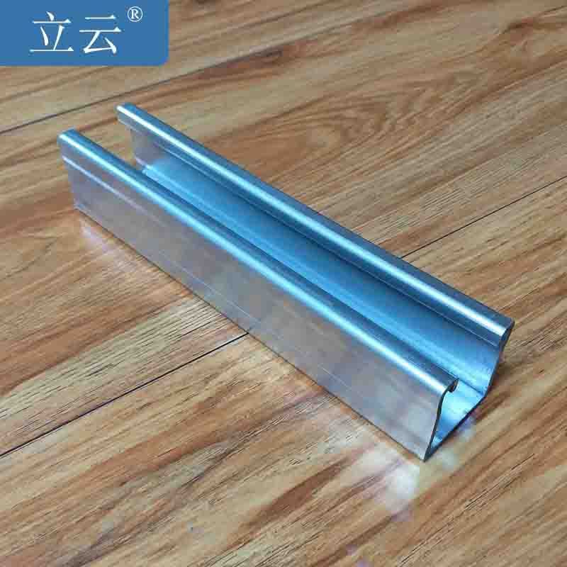 Spot Punching C-Shaped Steel House Solar Photovoltaic Bracket Accessories Galvanized C-Shaped Steel Anti-Seismic Bracket C-Shaped Steel Flat Top