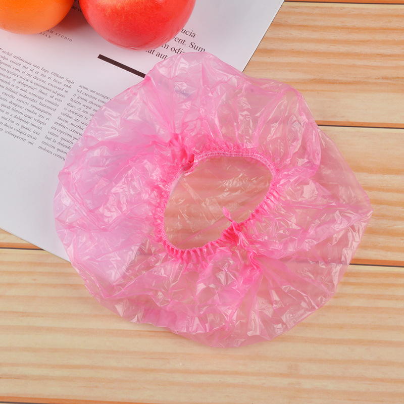 Hotel disposable shower cap strip plastic thickened 100 shower waterproof sauna enlarged hair cap Amazon