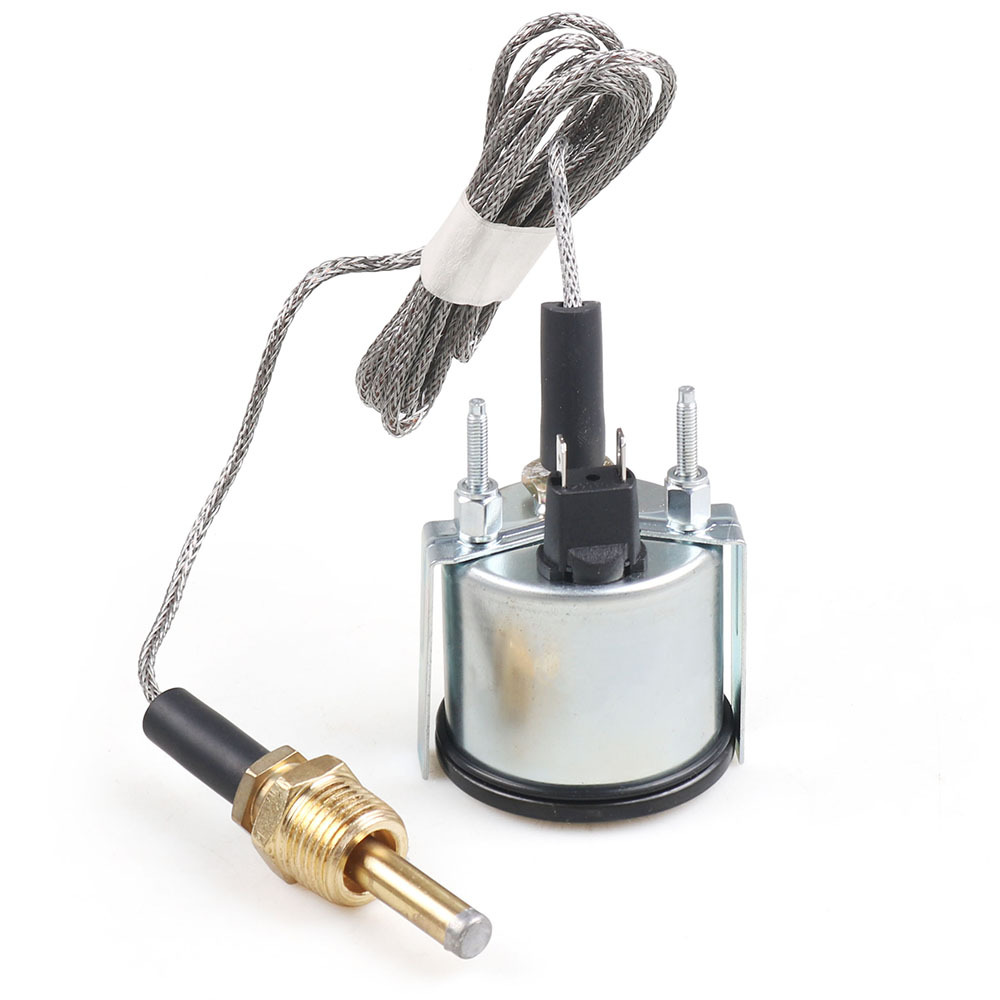 2-Inch 52mm Pointer Mechanical Water Temperature Meter with Sensor 130 ℃ /265 ℉ Dual Scale Engineering Vehicle Instrument